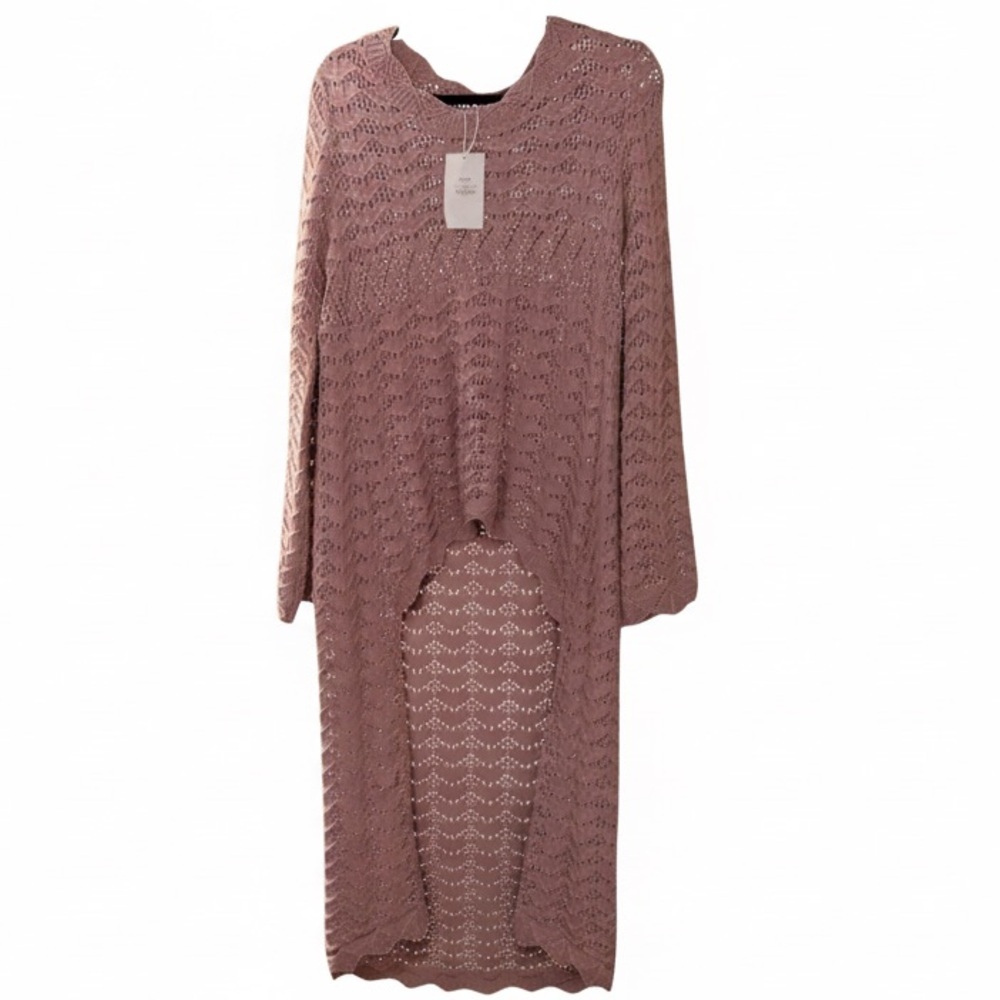 NWT Chic High-Low Knit Dress in Tan